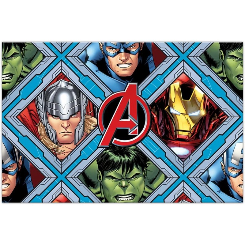 غطاء طاولة حفلات Marvel Avengers من Procos، لوازم أدوات المائدة وأعياد الميلاد، غطاء طاولة 180 × 120 سم