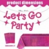 مجموعة أدوات المائدة لحفلات الأميرة الوردية من Let's Go Party Decorations تتضمن لافتة حفل Let's Go Party ومفارش طاولة الأميرة الوردية وأطباق ومناديل الأميرة الوردية لـ 24 ضيفًا وديكورات حفل الأميرة الوردية